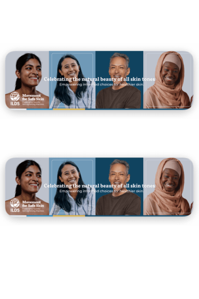 Image shows two campaign banners to download