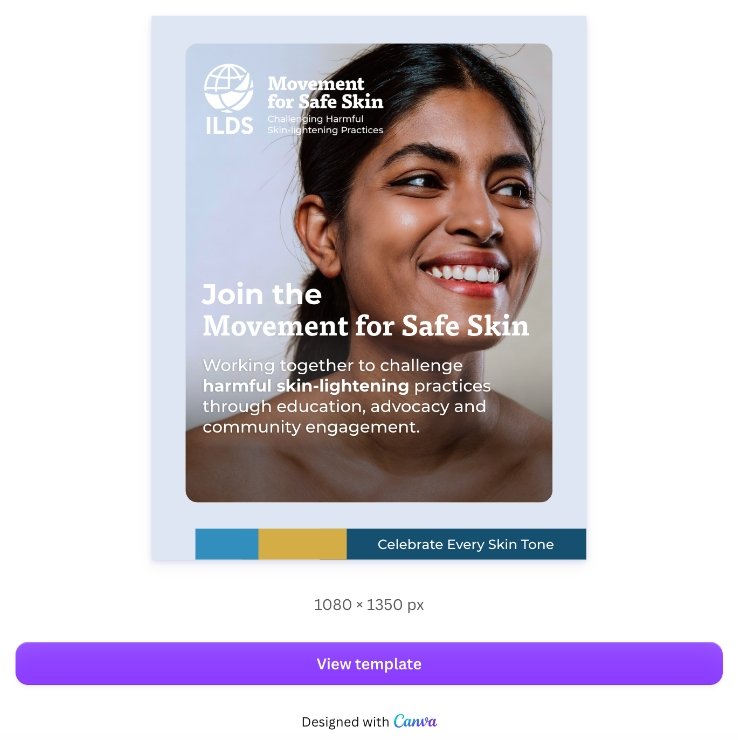 Image shows one of the social media post templates available for editing in Canva