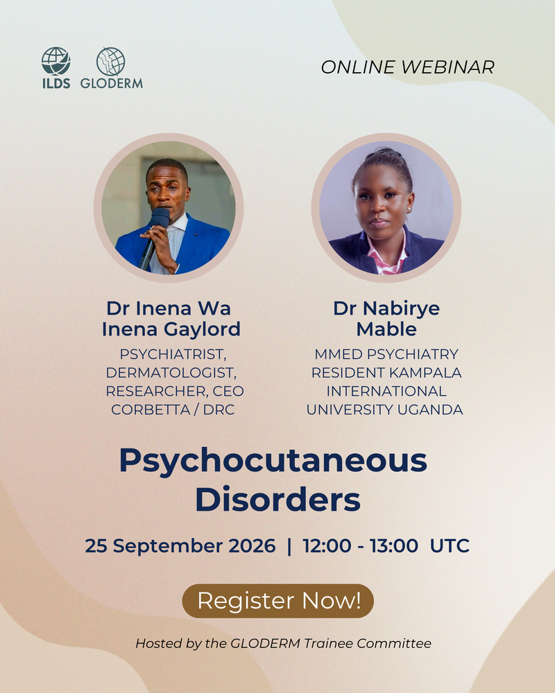 GLODERM webinar event poster
